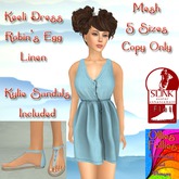 Keeli Dress Almond Linen ~OF~