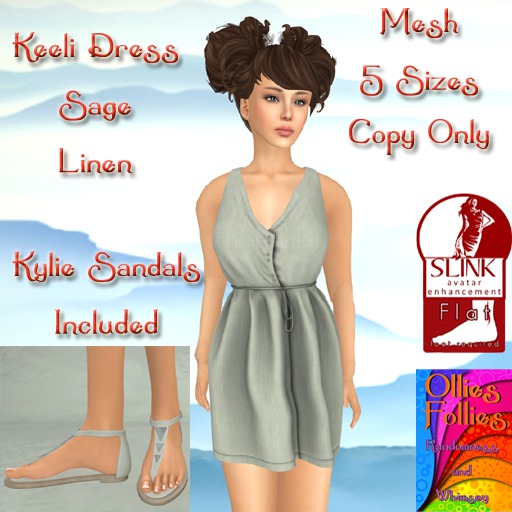 Keeli Dress Almond Linen ~OF~