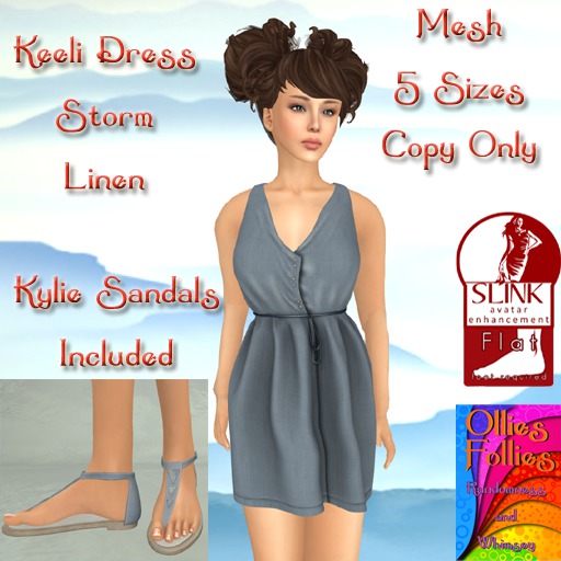 Keeli Dress Almond Linen ~OF~