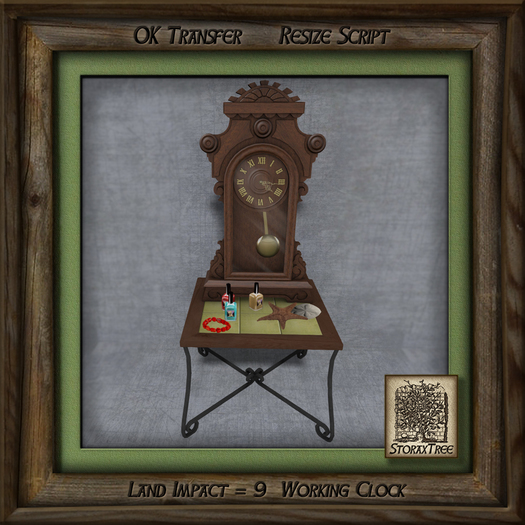 Seattle Loft Small Table w Clock Da