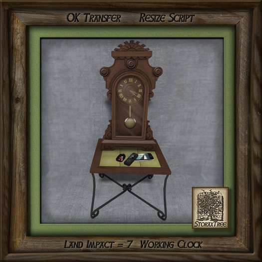 Seattle Loft Small Table w Clock Df