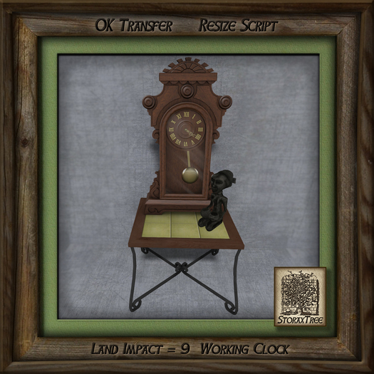 Seattle Loft Small Table w Clock Dm
