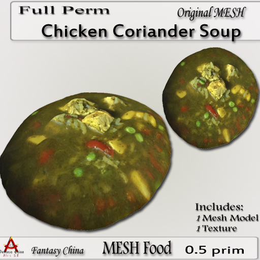Full Perm Chicken Coriander Soup