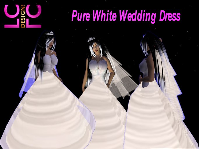LC Design Pure White Wedding Dress