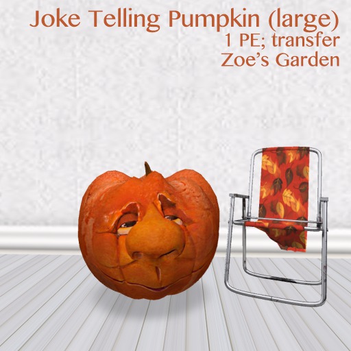 *ZG* Joke Telling Pumpkin - TOUCH ME! (large)