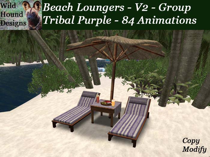 [WHD] -- Beach Lounger - Couples - Tribal Purple