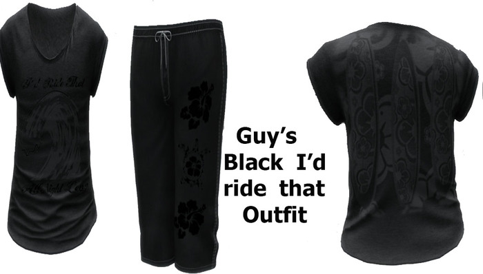 I'd Ride That Mens Black Shorts Outfit