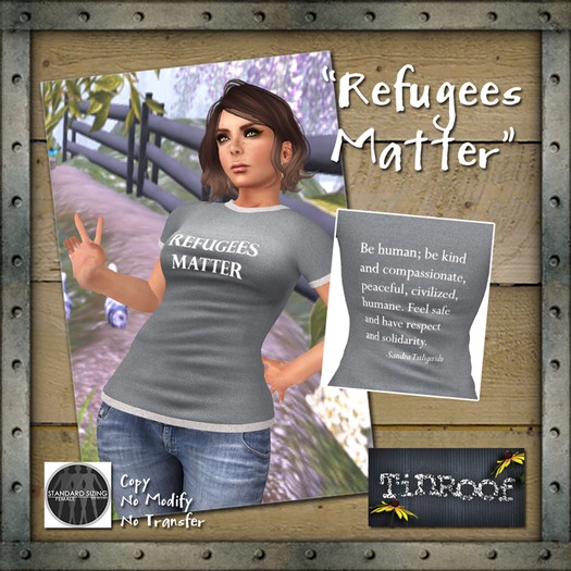 [TinRoof] Refugees Matter T-Shirt (Brick)