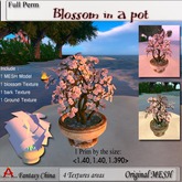 Fantasy China Mesh Blossom in a pot  FULL PERM 1 prim
