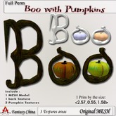 Fantasy China Mesh Boo with Pumpkins  FULL PERM 1 prim