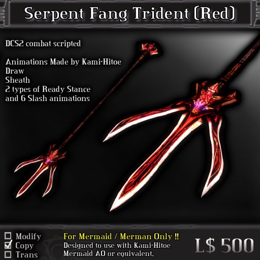 :KH: <Yabu> :KH: Serpent Fang Trident (Red)
