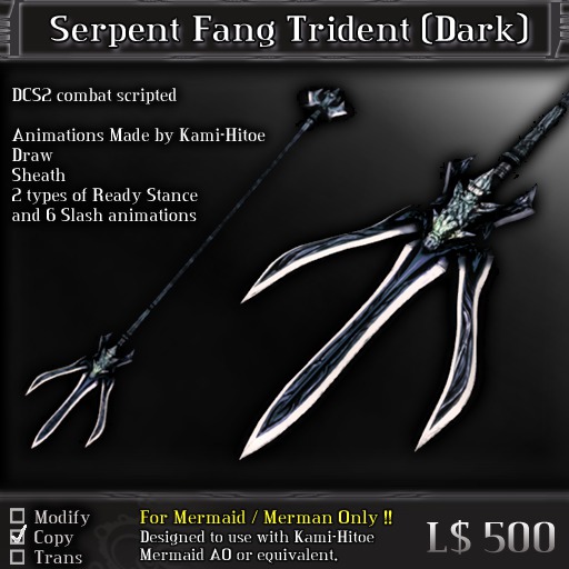 :KH: <Yabu> :KH: Serpent Fang Trident (Dark)