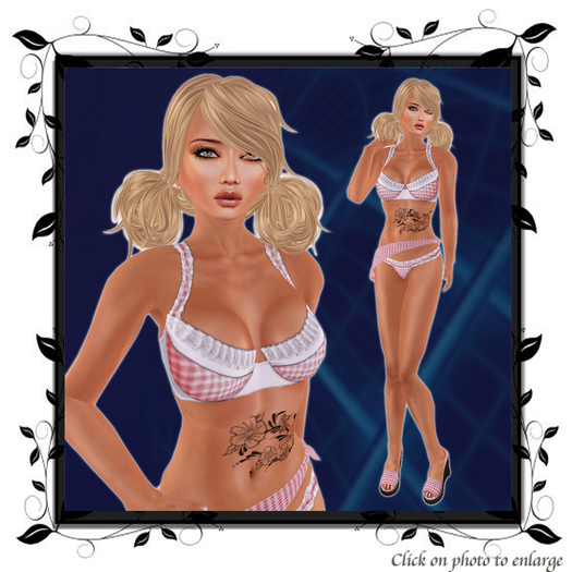 Sassy Vichy Bikini Red