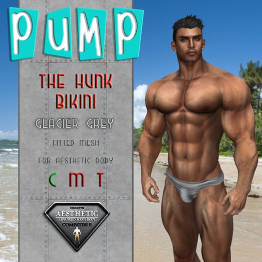 The Hunk Glacier Grey Bikini - Aesthetic