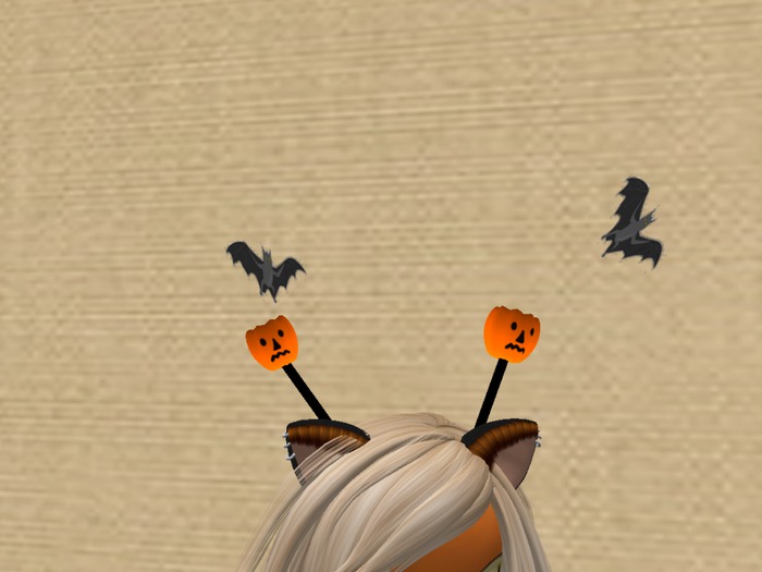 Pumpkin Headband with Bat Emitters
