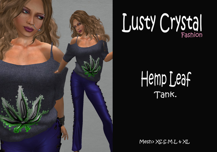 LC Tank top Hemp leaf BOXED