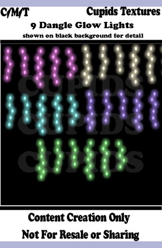 9 Dangle Glow Lights alpha textures