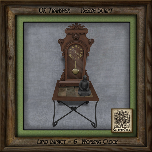 Seattle Loft Small Table w Clock Ag