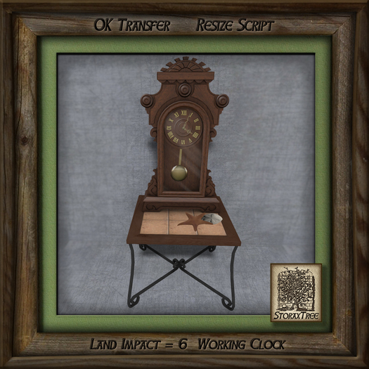 Seattle Loft Small Table w Clock Bh