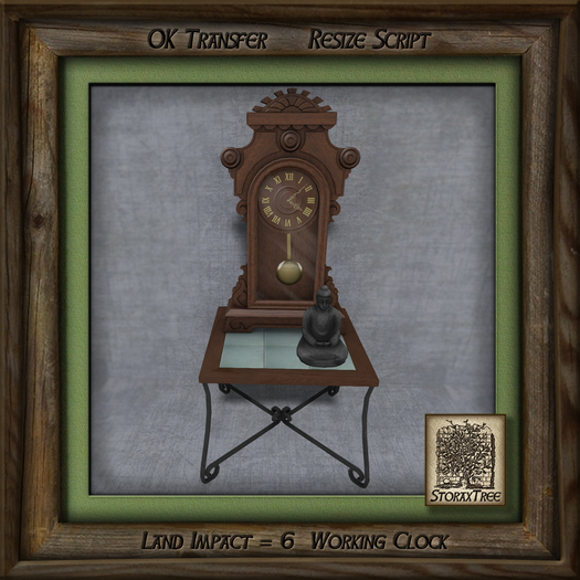 Seattle Loft Small Table w Clock Cg