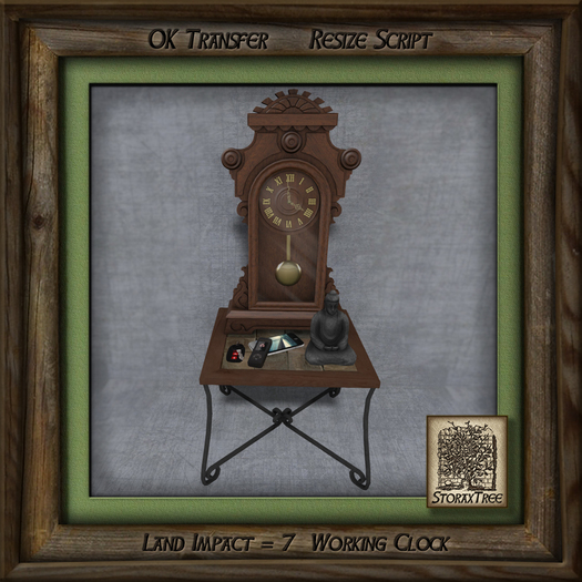 Seattle Loft Small Table w Clock Ab