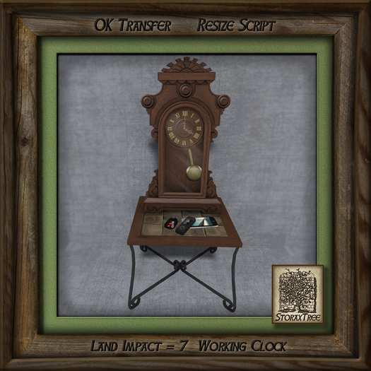 Seattle Loft Small Table w Clock Af