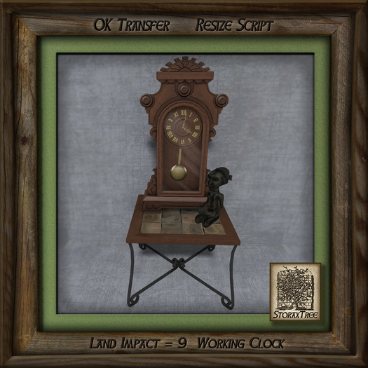 Seattle Loft Small Table w Clock Am