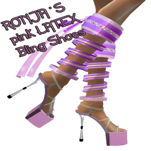 RONJAS Bling Shoes Pink Latex
