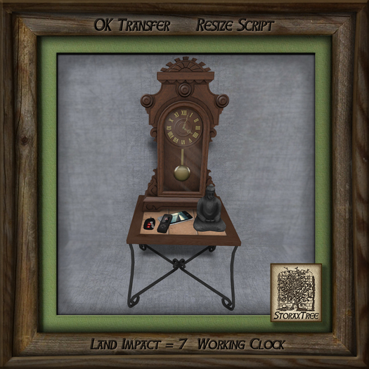 Seattle Loft Small Table w Clock Bb