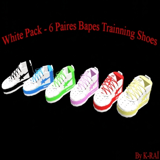 BAPE TRAINING SHOES White Pack