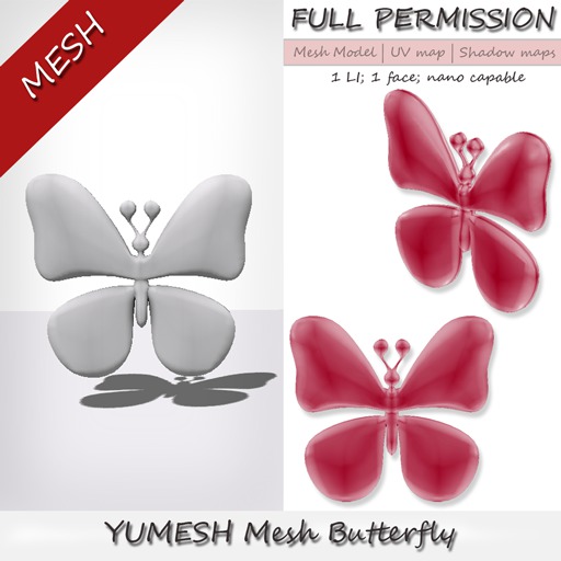 YUMESH mesh Butterfly Ornament Full Perm