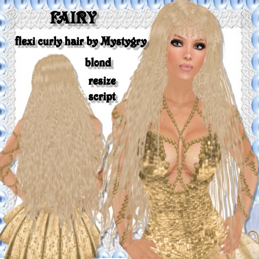 Fairy flexi long hair curly blond flirt sensual resize mermaid hair NEW