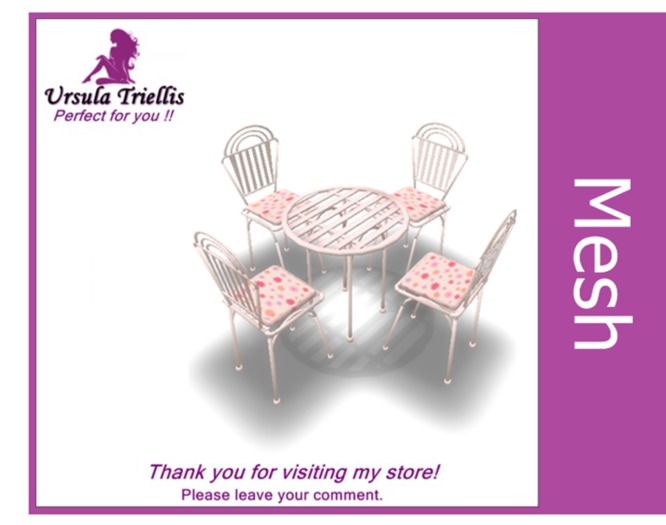 ***UT*** Set Garden Table w/men Pink