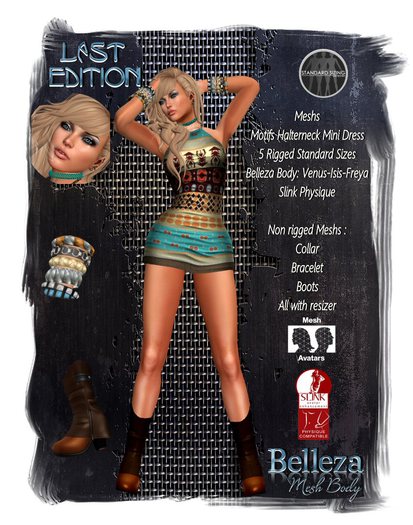 Last Edition- Motifs Halterneck Mini Dress and Accessories