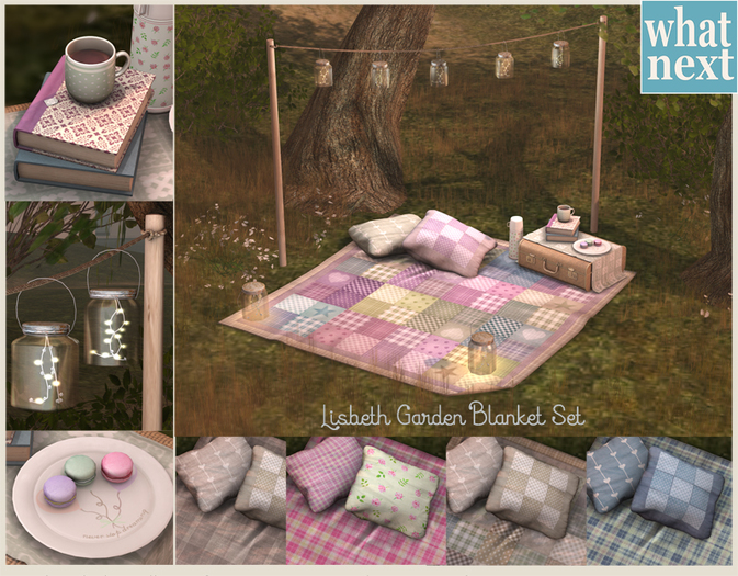 {what next} Lisbeth Garden Blanket & Decor Full Set 