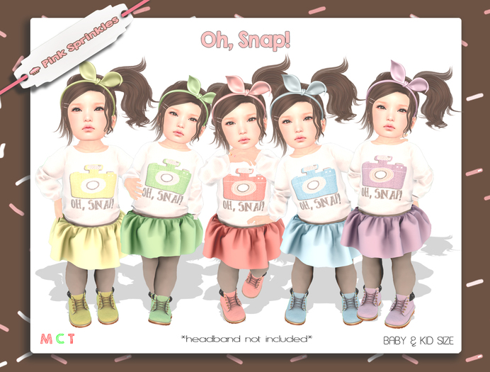 Pink Sprinkles - Oh, Snap! *Purple* (outfit for Toddleedoo avatars) 