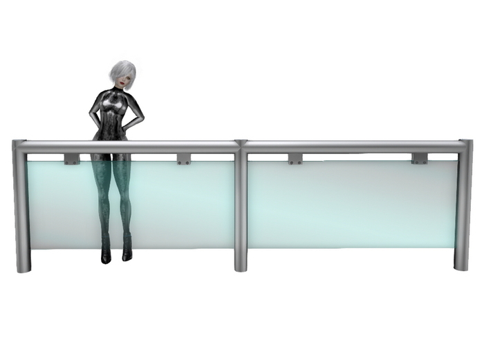[Px] Brushed Stainless Steel and Glass Railing {mesh}