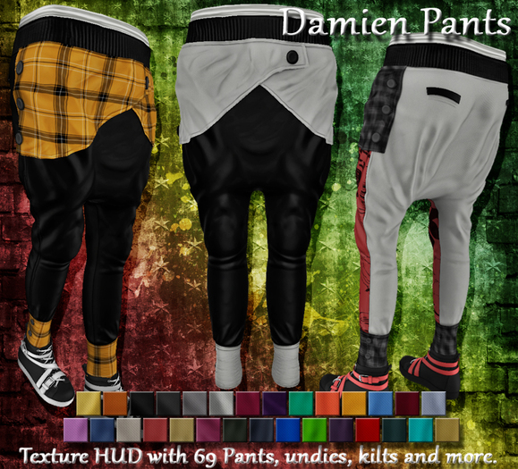 [Syn] Damien Pants (Texture HUD, materials enabled)