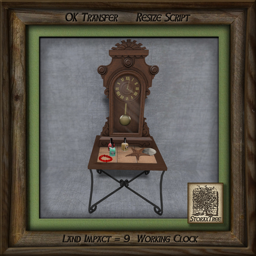 Seattle Loft Small Table w Clock Ba