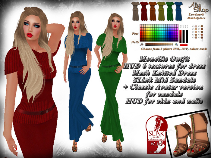 *Aly's Shop* Monellis Outfit + HUD + SLink Mid