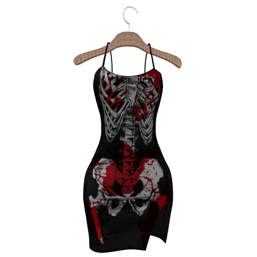 [S.O.S] Bloody Skeleton Janda Dress