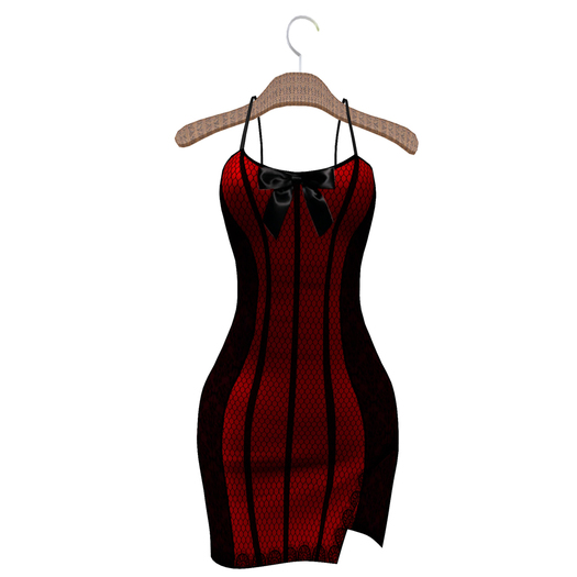 [S.O.S] Red Lace Janda Dress