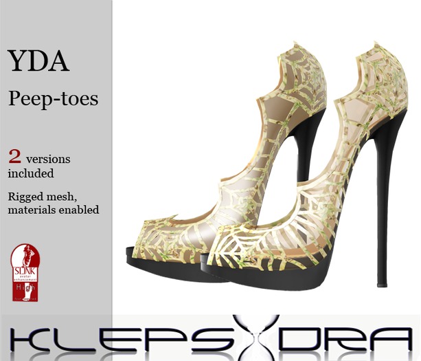  Klepsydra - Yda Peep-toe - SLink High - Beige 