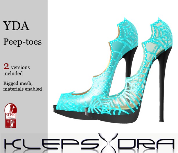 Klepsydra - Yda Peep-toe - SLink High - Blue