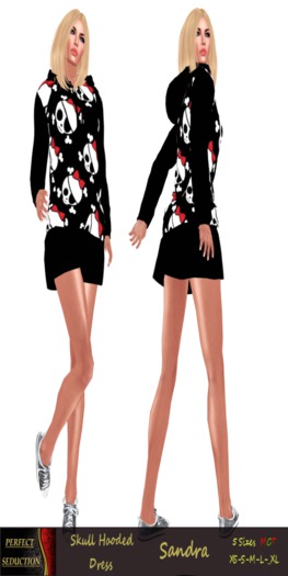 Skull Hooded Sports Dress