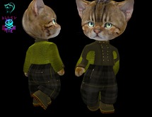 Dinkie Green Faux Alligator Motorcycle Jacket Set