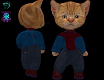 Dinkie Dark Blue-Red Plastic Motorcycle Jacket Set