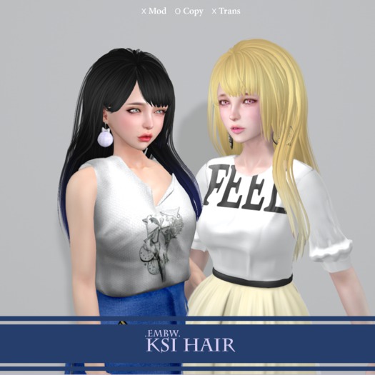.EMBW. Ksi Hair .Pastel (Rigged Mesh)