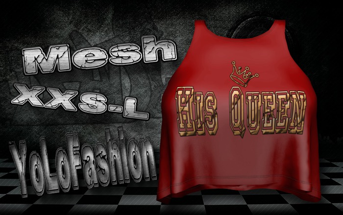 Tank Top Queen Red *YoLoFashion* Mesh