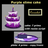 Halloween - purple slime cake